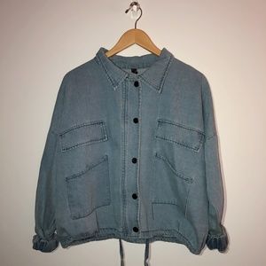 oversized denim jacket shein
